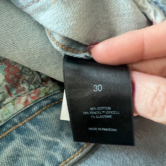 Johnny Was Sassoon Sancere Straight Leg Jean In Silver Metallic Size 30 - Picture 8 of 10